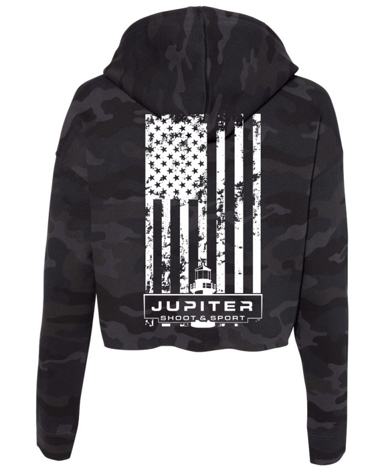 Camo Cropped Hoodie