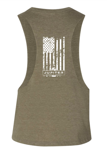 Green Cropped Jupiter Shoot T- Shirt