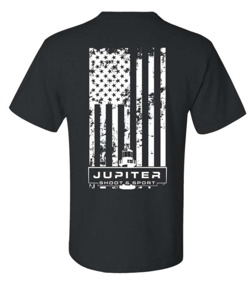 Jupiter Shoot Black Graphic Logo T- Shirt