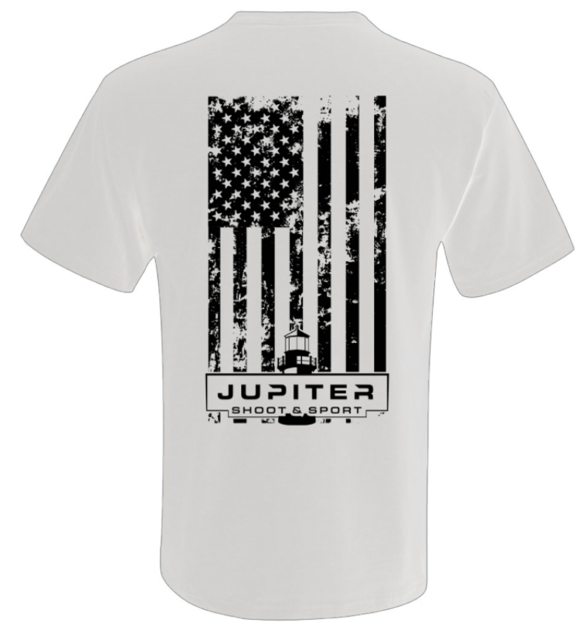 Jupiter Shoot White Graphic Logo T- Shirt