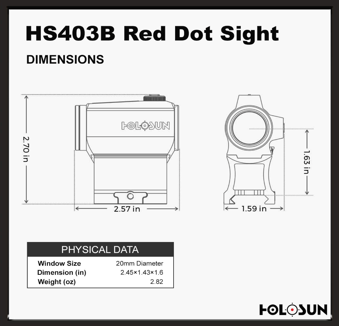 Holosun Red Dot Sight (HS403B)
