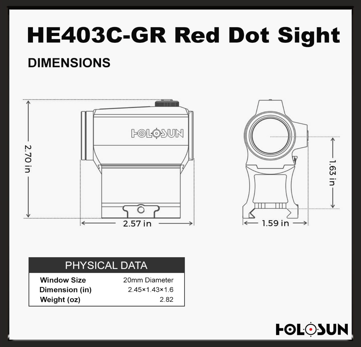 Holosun Green Dot Sight (HE403C-GR)